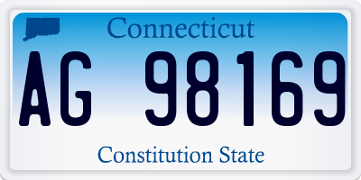 CT license plate AG98169