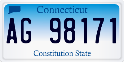 CT license plate AG98171