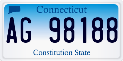 CT license plate AG98188