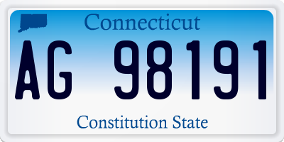 CT license plate AG98191