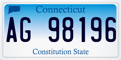 CT license plate AG98196