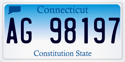 CT license plate AG98197