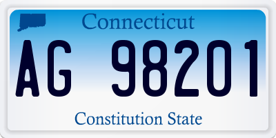 CT license plate AG98201