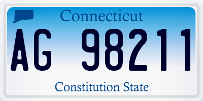 CT license plate AG98211