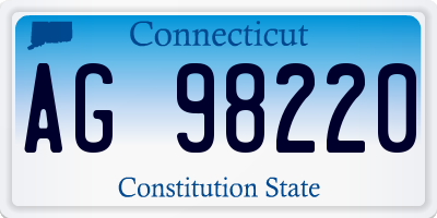 CT license plate AG98220