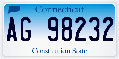 CT license plate AG98232
