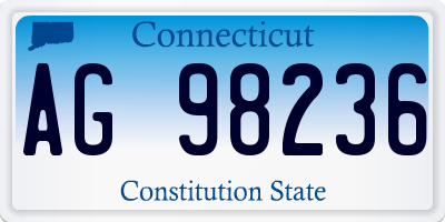 CT license plate AG98236