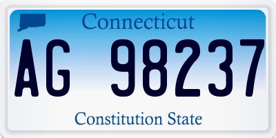 CT license plate AG98237