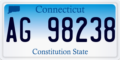 CT license plate AG98238