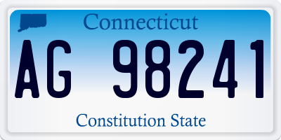 CT license plate AG98241