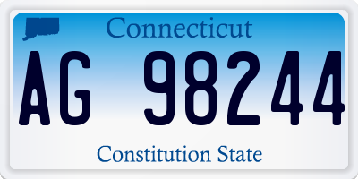 CT license plate AG98244
