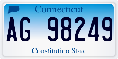 CT license plate AG98249