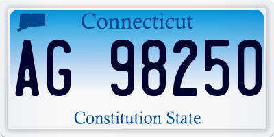 CT license plate AG98250