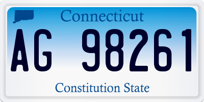 CT license plate AG98261