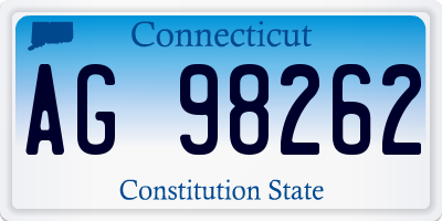 CT license plate AG98262