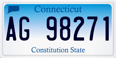 CT license plate AG98271