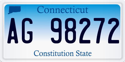 CT license plate AG98272