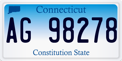 CT license plate AG98278