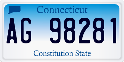 CT license plate AG98281