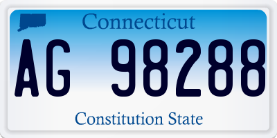 CT license plate AG98288