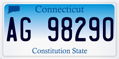 CT license plate AG98290