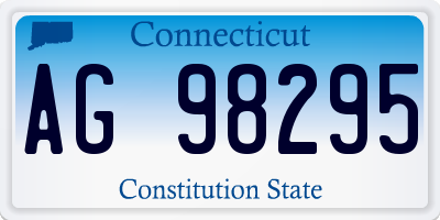 CT license plate AG98295