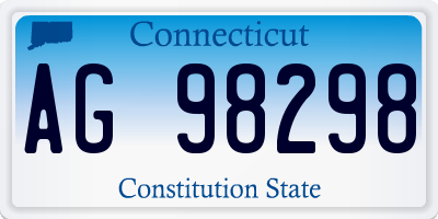 CT license plate AG98298