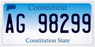 CT license plate AG98299