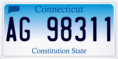 CT license plate AG98311