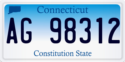 CT license plate AG98312
