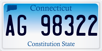 CT license plate AG98322