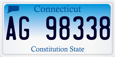 CT license plate AG98338