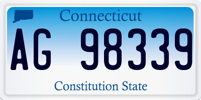 CT license plate AG98339