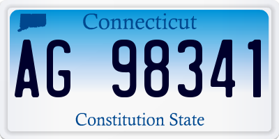 CT license plate AG98341