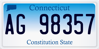 CT license plate AG98357