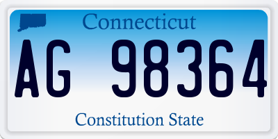 CT license plate AG98364
