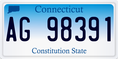CT license plate AG98391