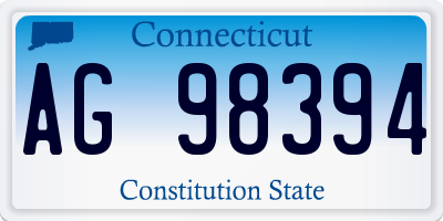 CT license plate AG98394