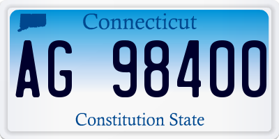 CT license plate AG98400