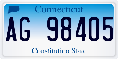 CT license plate AG98405