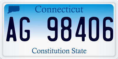 CT license plate AG98406