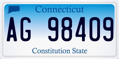 CT license plate AG98409
