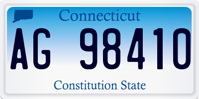 CT license plate AG98410