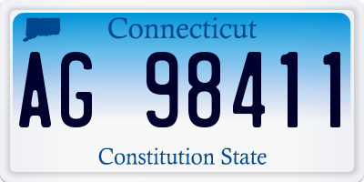 CT license plate AG98411