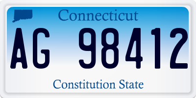 CT license plate AG98412