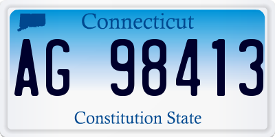 CT license plate AG98413