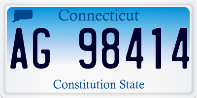 CT license plate AG98414