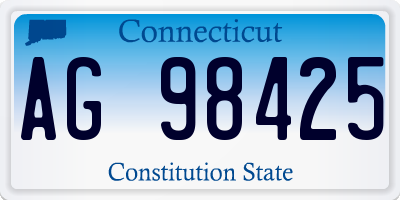 CT license plate AG98425