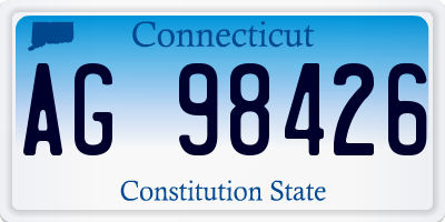 CT license plate AG98426