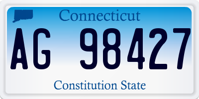 CT license plate AG98427
